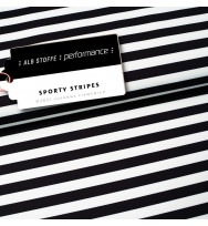 Reststück 63 cm Performance Activewear Jersey Sporty Stripes schwarz 2. WAHL
