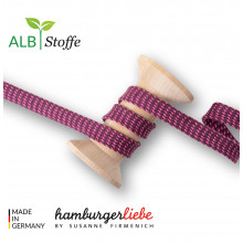 Flachkordel Twist Me Dots bordeaux
