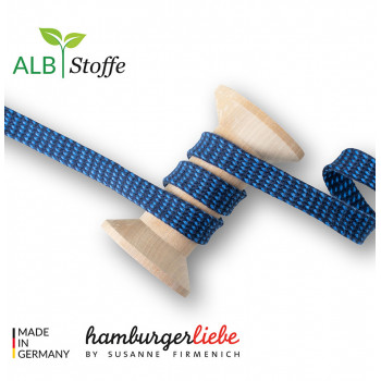 Flachkordel Twist Me Dots blau