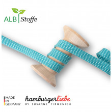 Flachkordel Twist Me Dots türkis