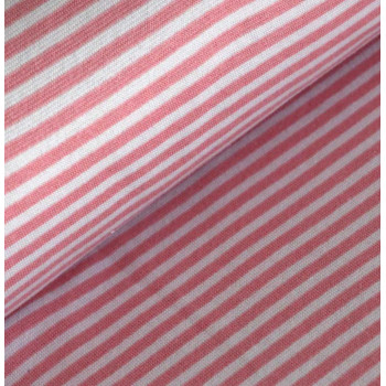 Ringel-Bündchen rosa scuro/weiß