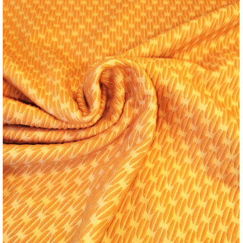 Reststück 65 cm Jacquard Espresso Knit curry