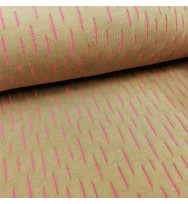 Jacquard Dashed sabbia/ortensia