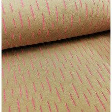 Jacquard Dashed sabbia/ortensia