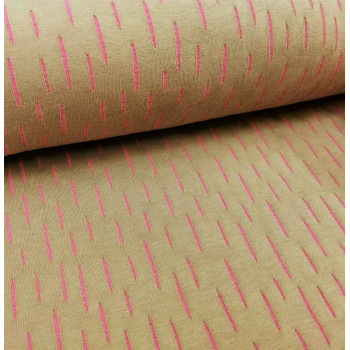 Jacquard Dashed sabbia/ortensia