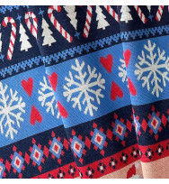 Jacquard Ugly Christmas Knitty RexMas blau