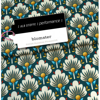 Performance Activewear Jersey Blomster petrol