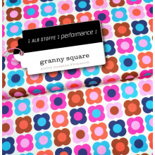 Performance Activewear Jersey Granny Square white
