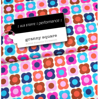 Performance Activewear Jersey Granny Square white