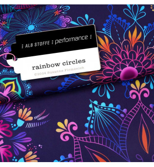 Performance Activewear Jersey Rainbow Circles violett