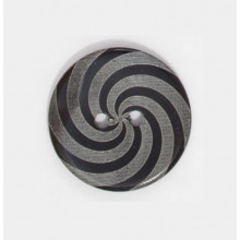 Perlmutter-Knopf Black Pen Spirale 23 mm