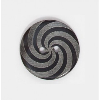 Perlmutter-Knopf Black Pen Spirale 23 mm