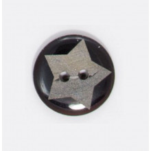 Perlmutter-Knopf Black Stern 18 mm