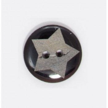 Perlmutter-Knopf Black Stern 18 mm