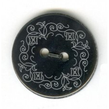 Perlmutter-Knopf Black Pen Blume 31 mm