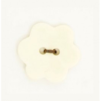Büffelhorn-Knopf Blume 20 mm