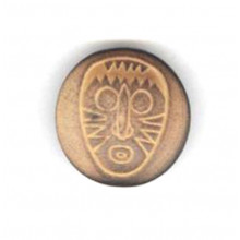 Holzknopf Flammé Inca-Gravur 15 mm
