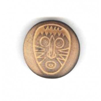 Holzknopf Flammé Inca-Gravur 15 mm