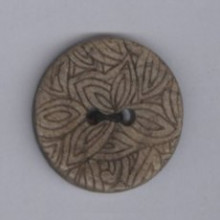 Kokosnuss-Knopf Blätter 18 mm