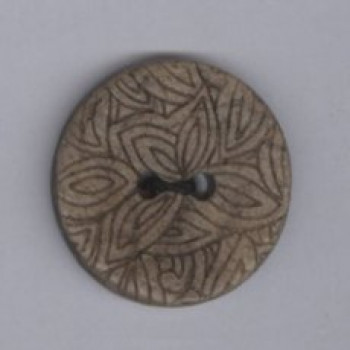 Kokosnuss-Knopf Blätter 18 mm
