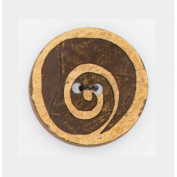Kokosnuss-Knopf Spirale 31 mm