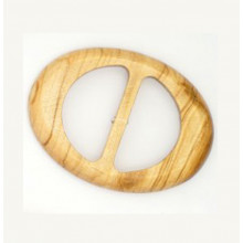 Schließe Olivenholz oval 30 mm