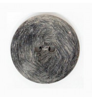 Knopf aus Wasserbüffelhorn grau-schwarz 38 mm