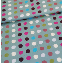 Popeline Bubbles stone blue