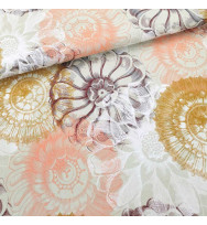 Reststück 78 cm Popeline Vintage Flowers hell