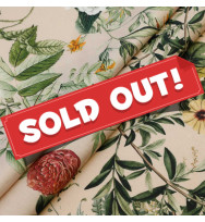 Reststück 23 cm Viskose-Satin Flower Sea