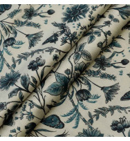 Viskose-Satin Papillon graublau