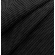 Waffelstrick schwarz