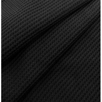 Waffelstrick schwarz