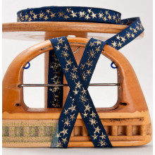 Webband Sternchen blau/gold