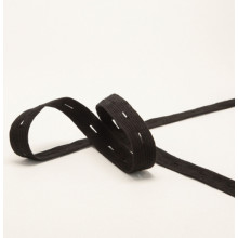 Knopflochgummi 18 mm schwarz