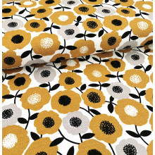 Barkcloth Blooms olive