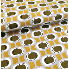 Barkcloth Orbs olive