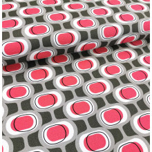 Barkcloth Orbs pink