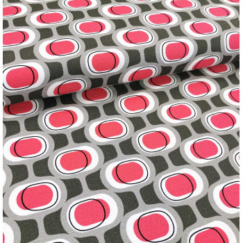 Barkcloth Orbs pink