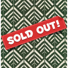 Reststück 33 cm Popeline Green Arrow laminiert