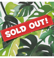 Reststück 30 cm Popeline Philodendron laminiert