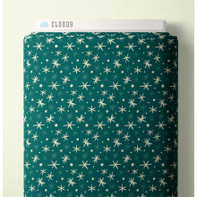 Popeline First Flurries teal