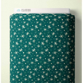 Popeline First Flurries teal