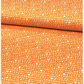 Popeline Scribbles orange