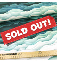 Reststück 47 cm Jersey Blue Waves