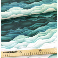 Reststück 47 cm Jersey Blue Waves