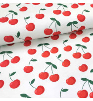 Reststück 23 cm Sommersweat Cherry Cherry Lady