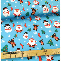 Reststück 64 cm Jersey Christmas Party