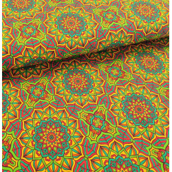 Reststück 54 cm Jersey Happy Hippie Mandala