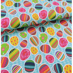 Reststück 55 cm Jersey Bunte Eier